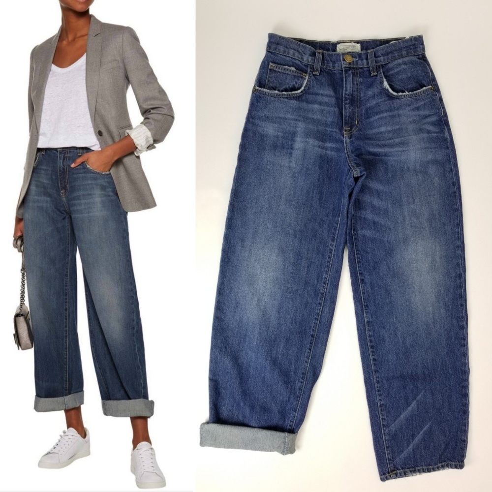 Current Elliot Full Length Barrel Boyfriend Jean's